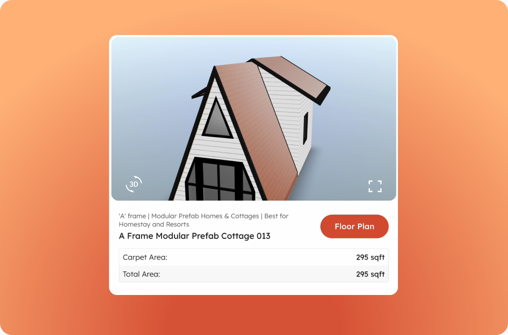 3D modular home product card
